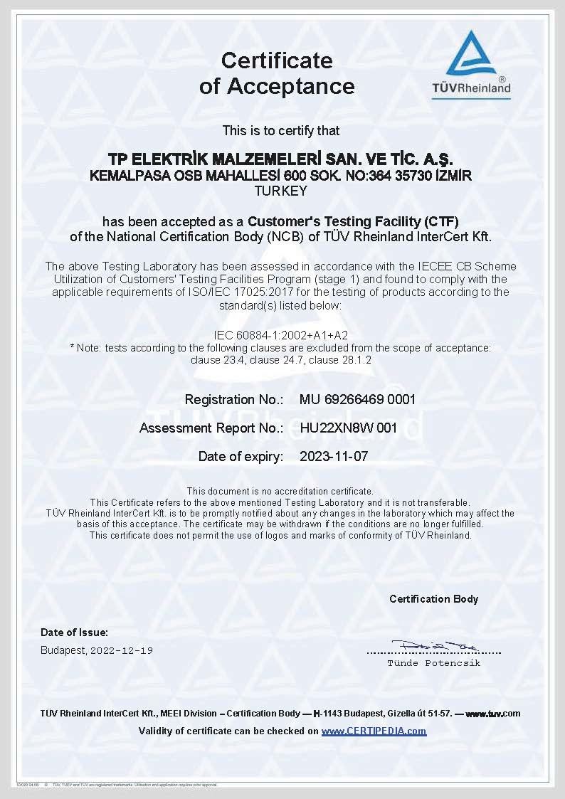 TUV - Laboratory Accreditation