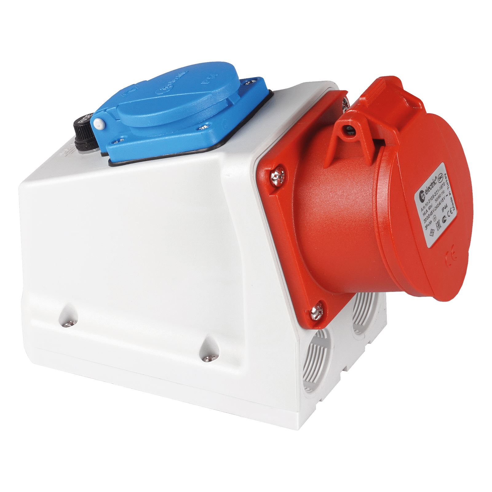 5x32A Combi Wall Mount Socket With Fuse | Combi Wall Mount Series